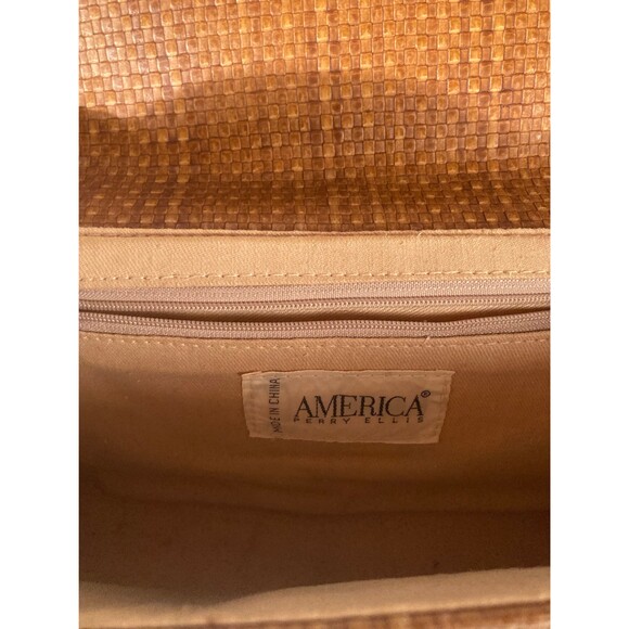 Perry Ellis Purse Vintage 90s Brown Classic Coastal American Old Money - Picture 7 of 8
